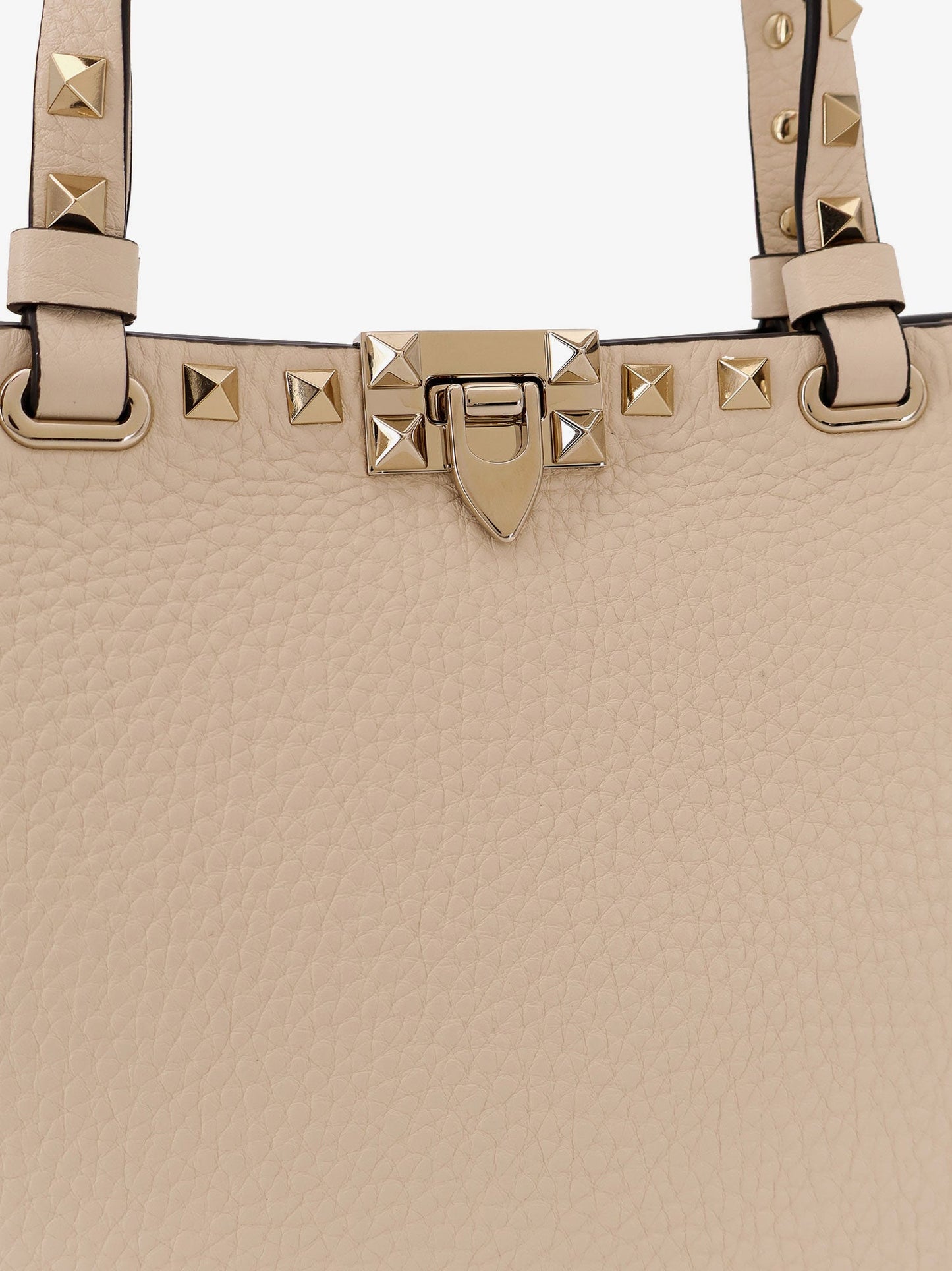 Valentino Garavani Women Rockstud Small Tote Valentino Garavani Leather Shoulder Bag