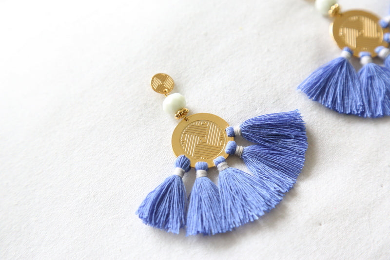 Sol Tassel Earring - Periwinkle