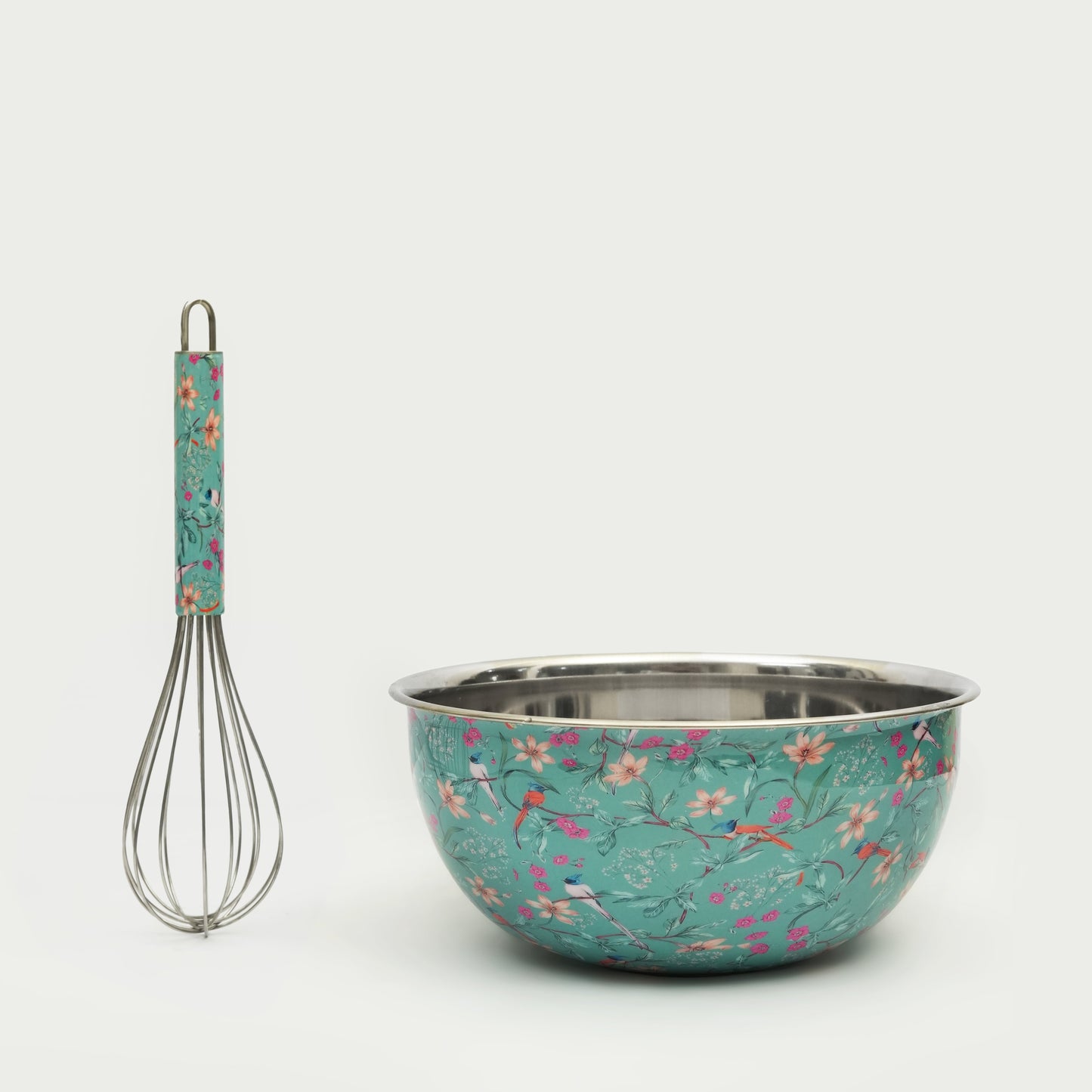 Aqua Flora Bowl & Whisk Set