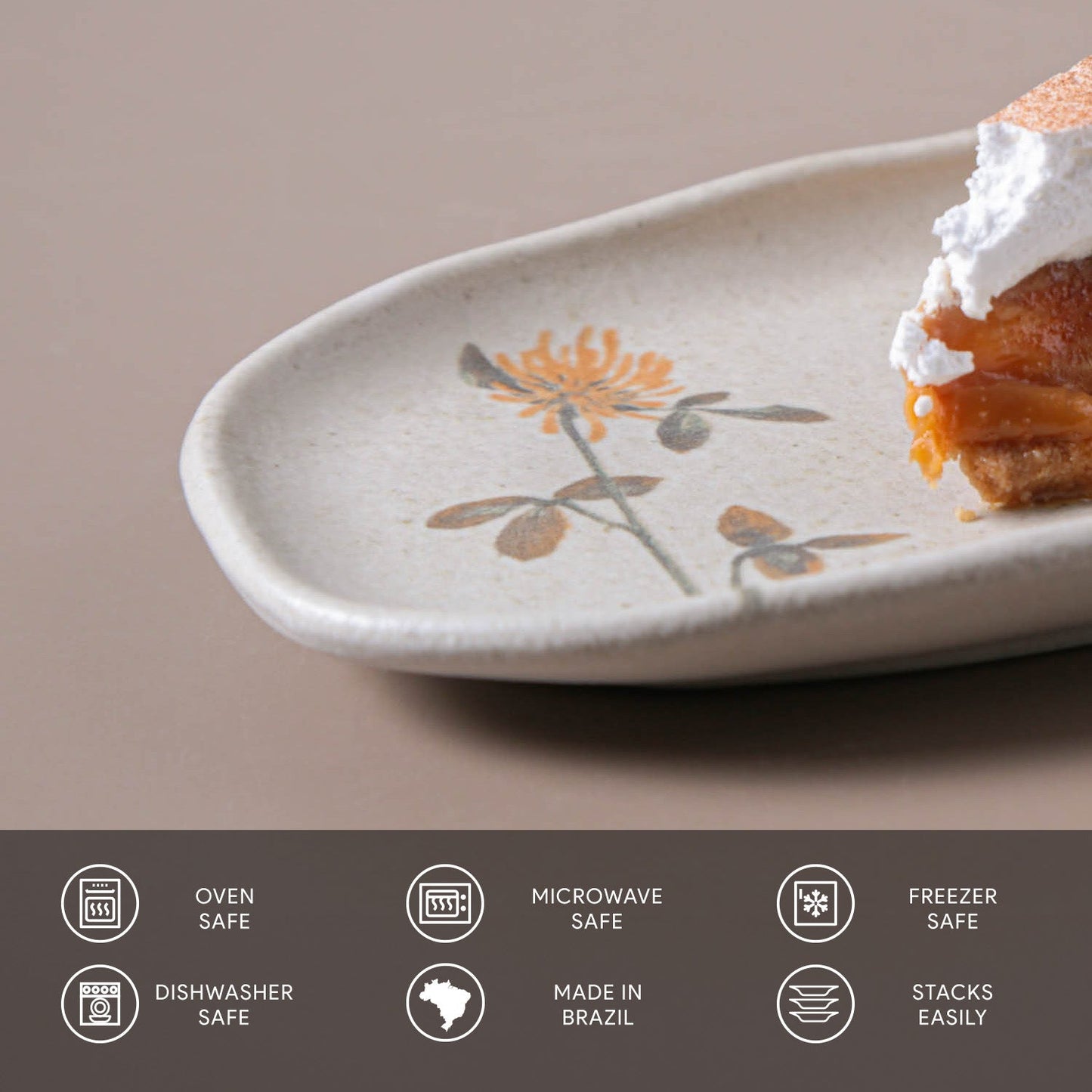 Shallow Organic Oval Platter Small Set of 4