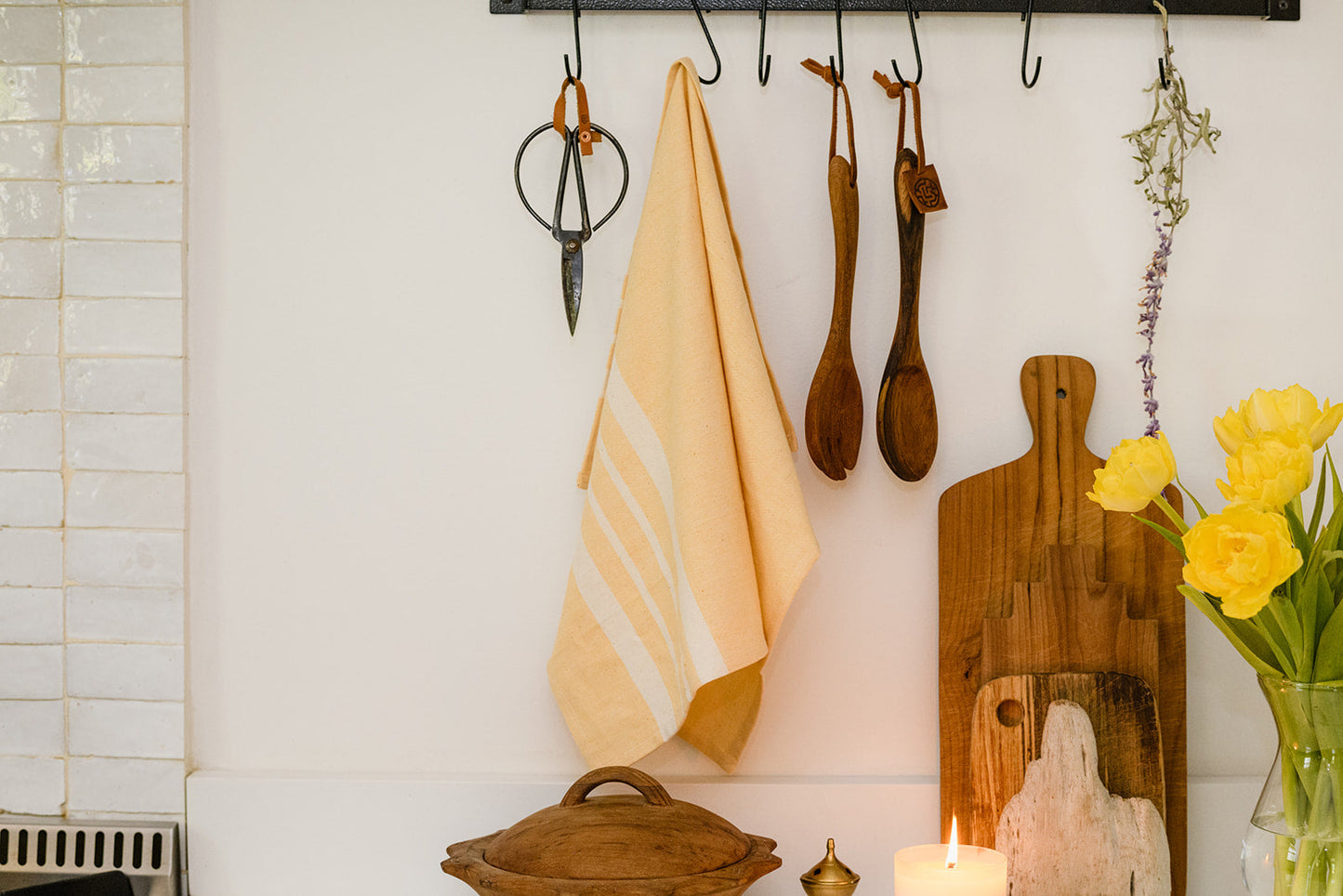 HORIZON - Set of 2. Handwoven Kitchen Towels - Cotton - Fair Trade - Artisan Made