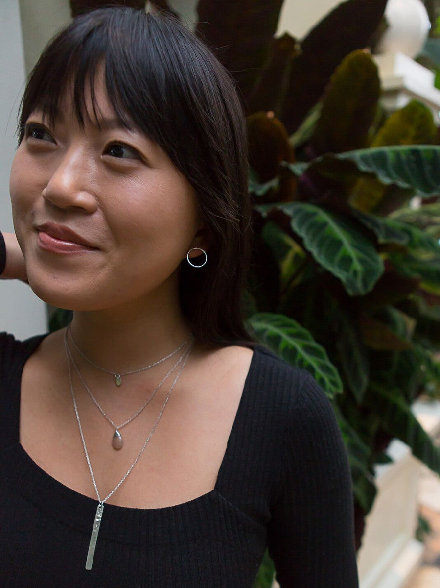 Triple Strand Multi-Way Pendant Necklace - Silver