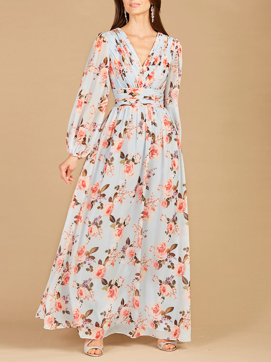 Long Sleeve Print Dress - OUTLET