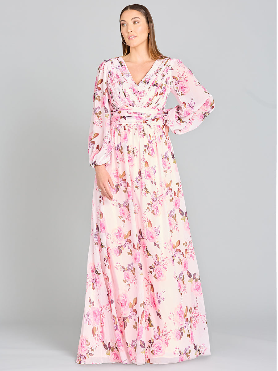 Long Sleeve Print Dress - OUTLET