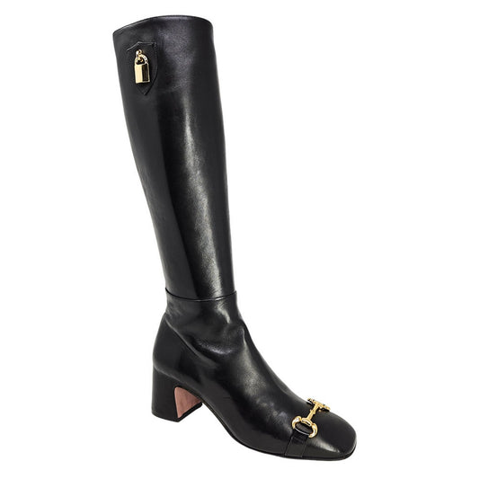 Black Tall Lock Boot