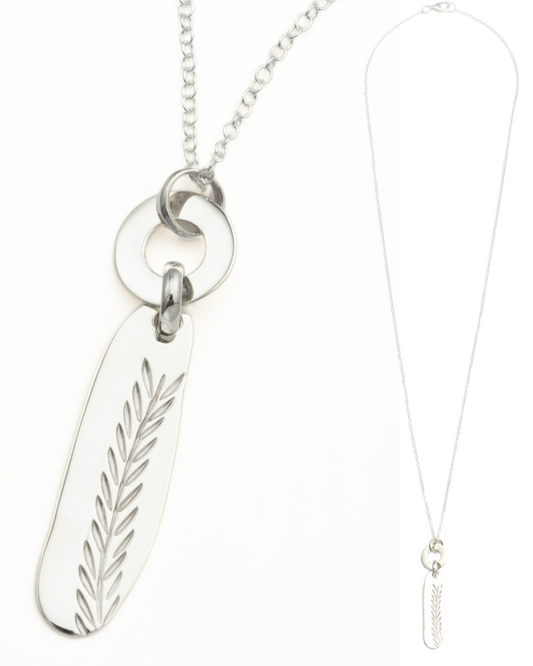 Wild Grass Sterling Silver Pendant Necklace