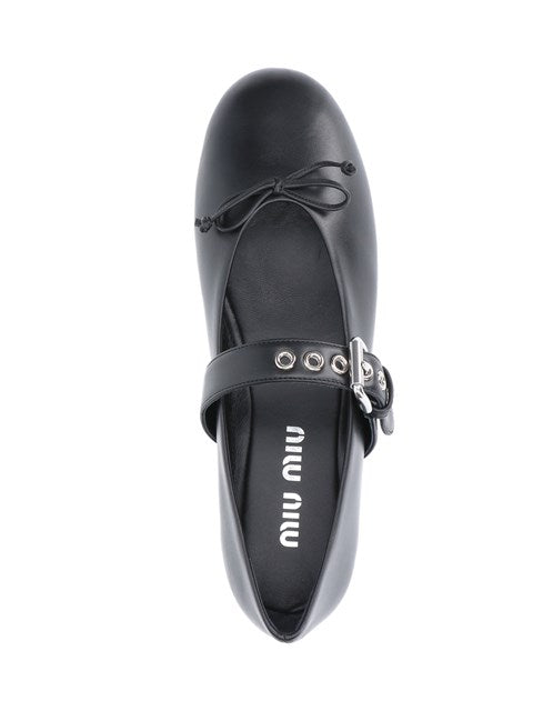 Miu Miu Men Ballet Shoes With Strap Detail