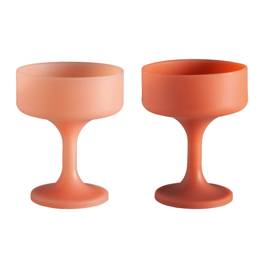 Terra + Peach | Mecc | Silicone Unbreakable Cocktail Glasses