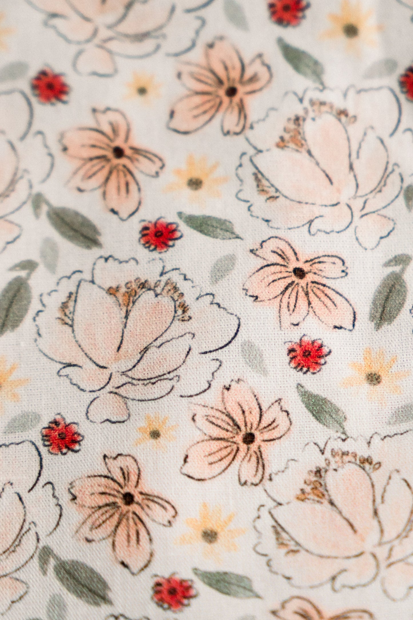 Primrose Garden | Timeless Floral Ruffle Zipper Pouch
