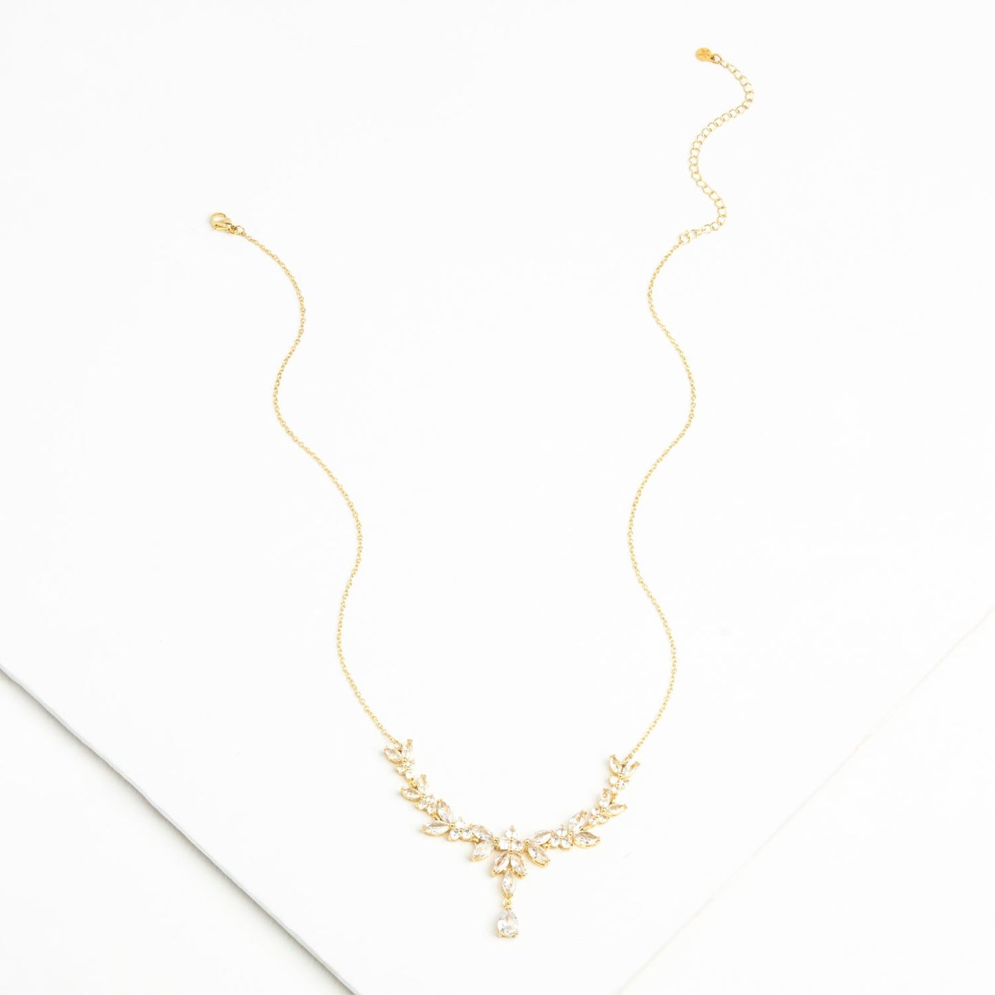 Golden Chandelier Zircon Necklace