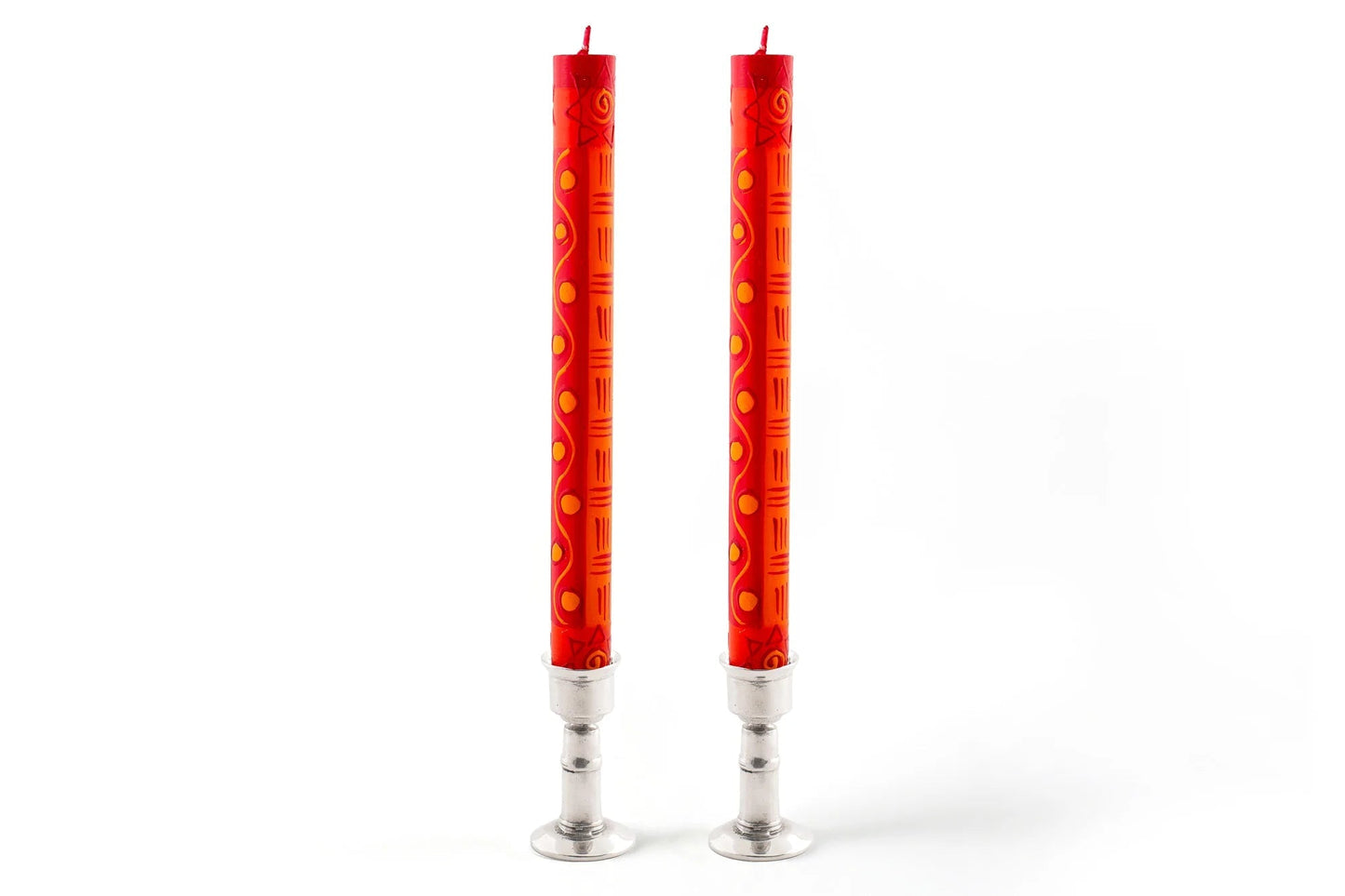 African Sunset Painted Candles