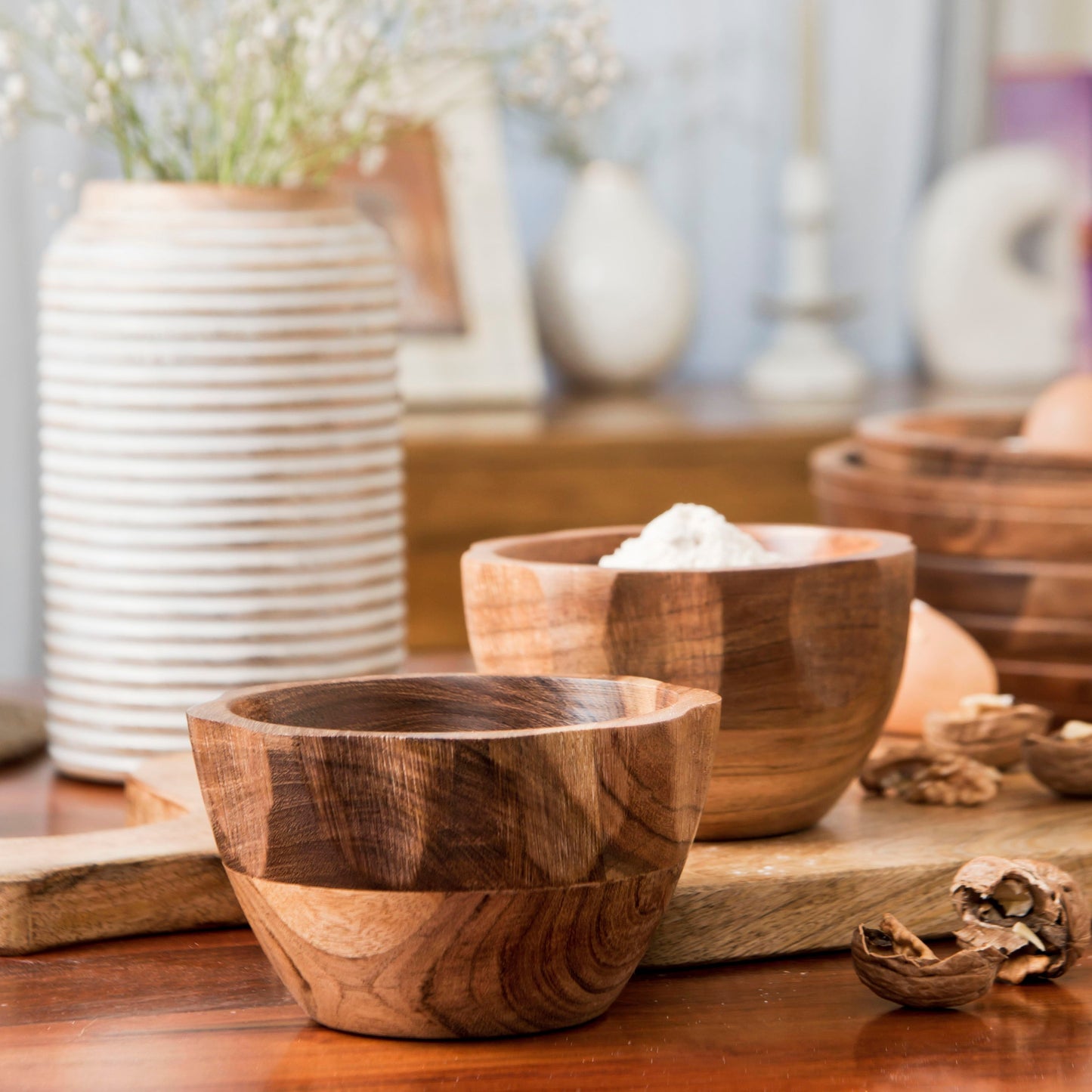 Gravon Acacia Nut Bowls