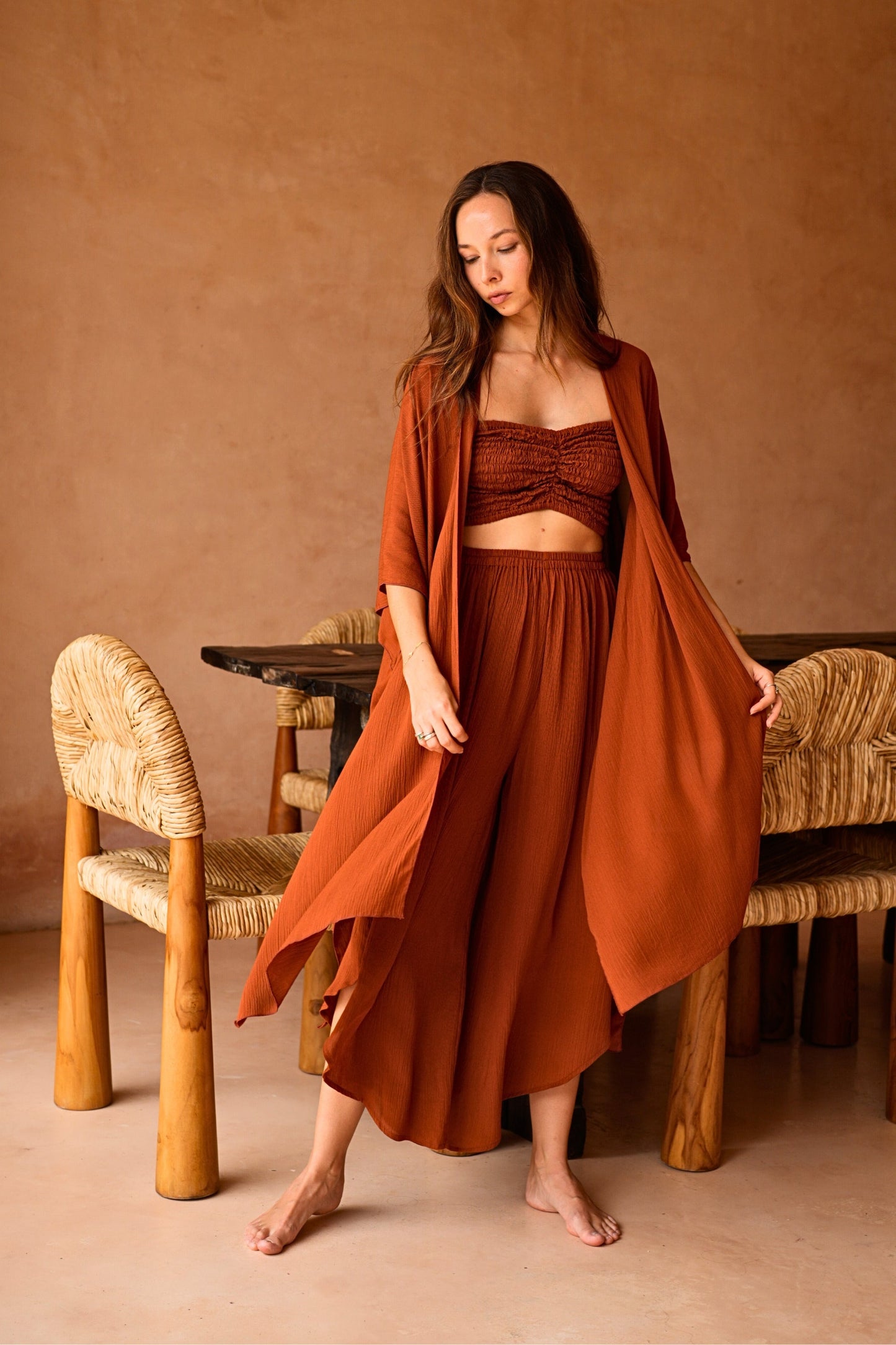 Kaia Flowy Kimono Wrap Duster