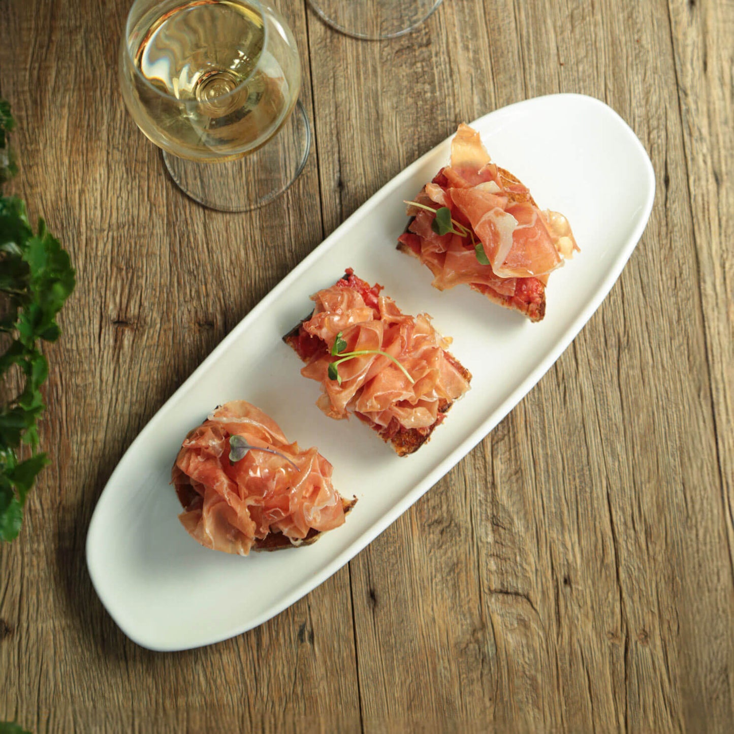 Shallow Organic Oval Platter Large Set of 4