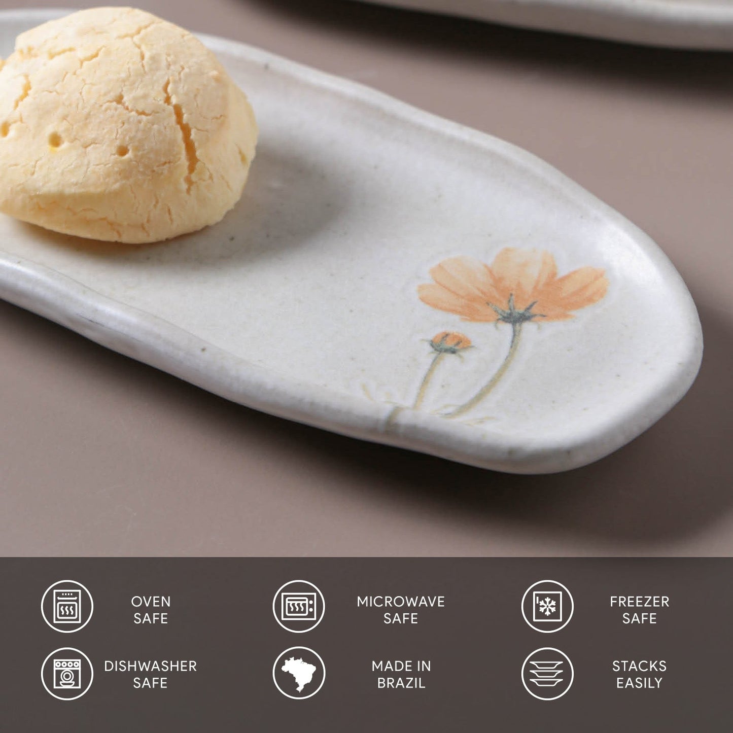 Shallow Organic Oval Platter Mini Set of 4