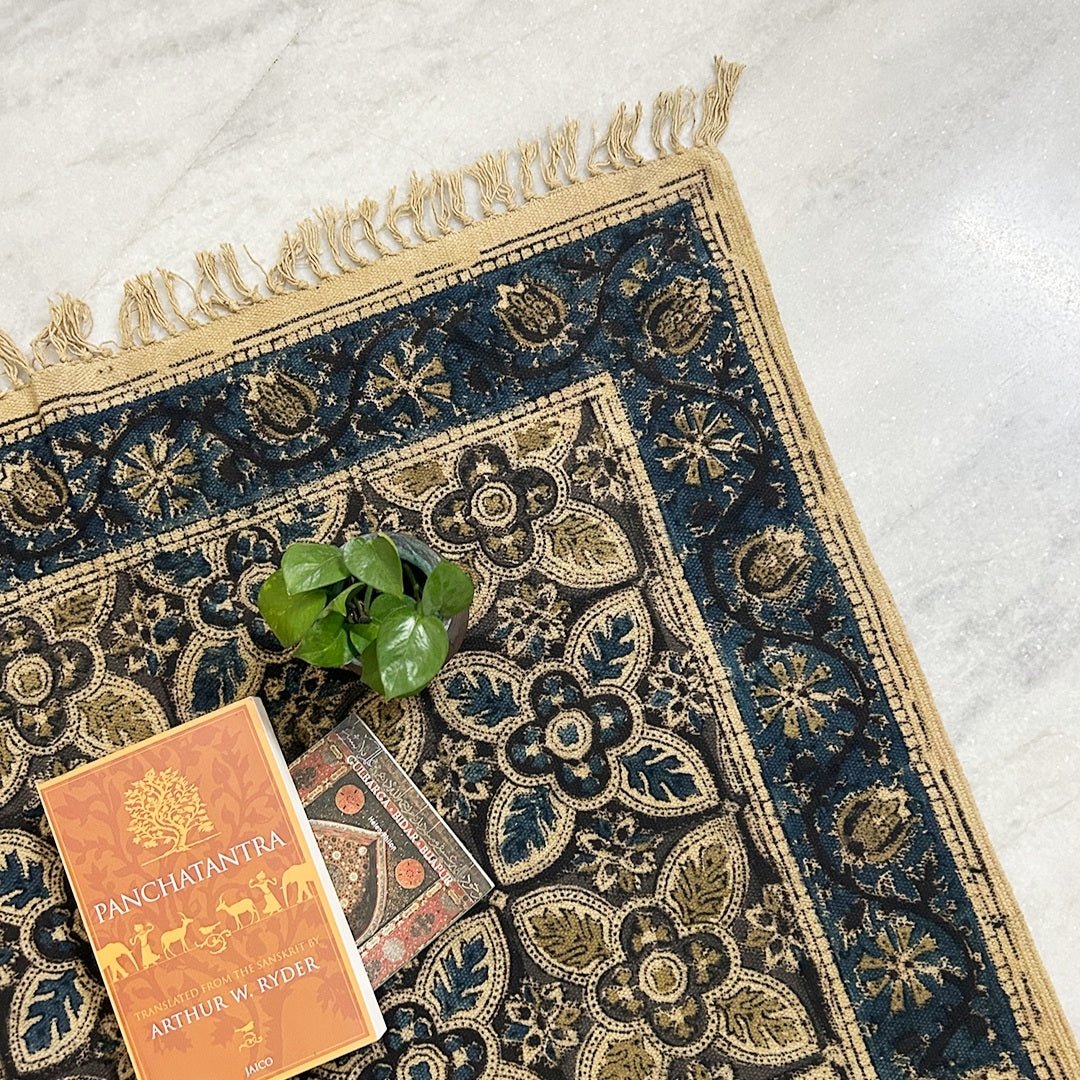Kalamkari Handprinted Rug (36" x 60")