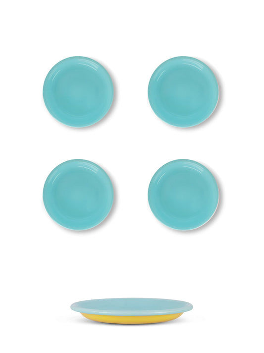 S/4 Enamel Side plate  - Two Tone