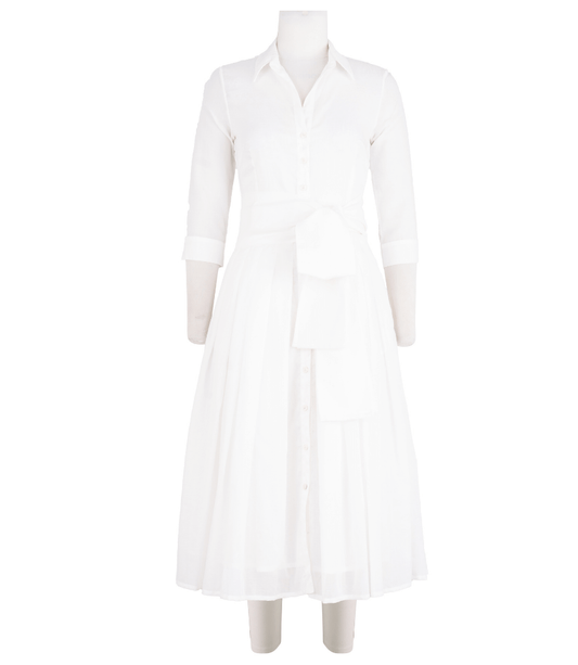 Audrey Dress #4 White Midi Dress