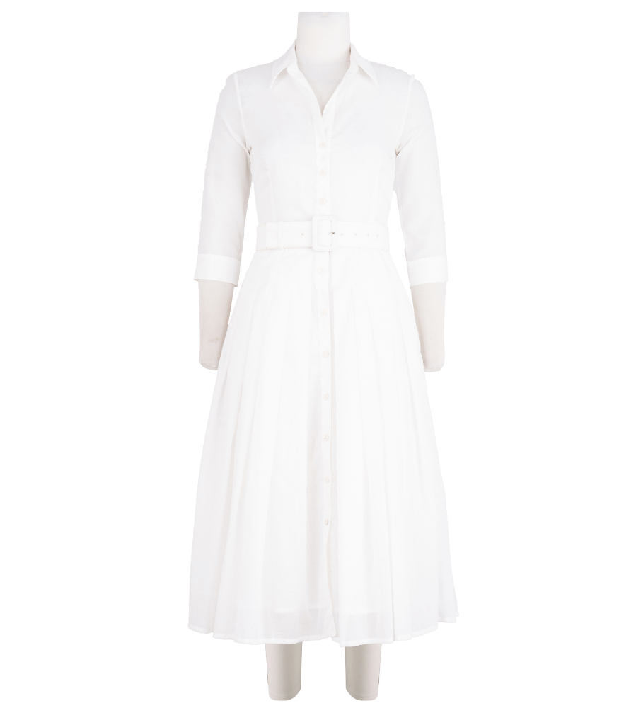 Audrey Dress #4 White Midi Dress