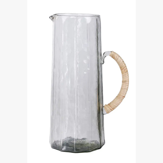 Hammered water pitcher, Natural -6.25 x 9.5 Inches