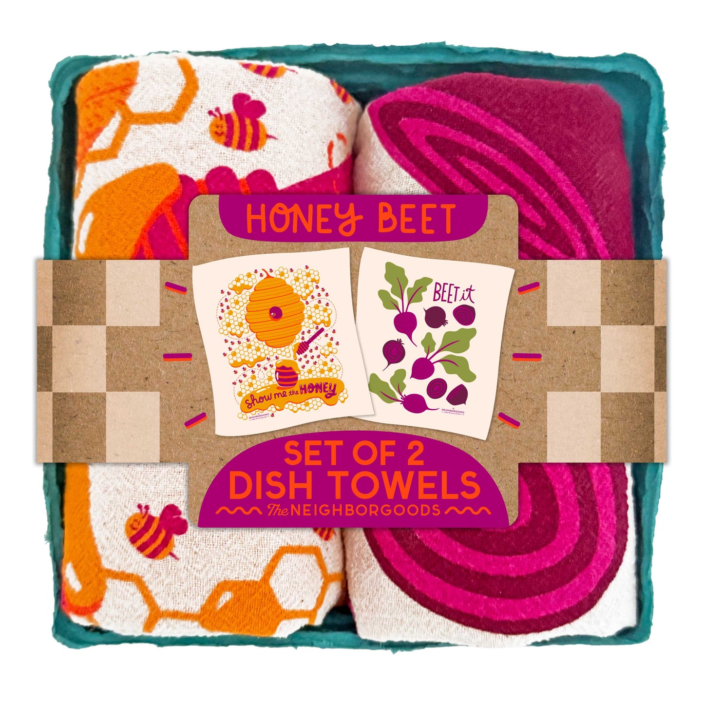 Honey Beet - Dish Towel Set of 2