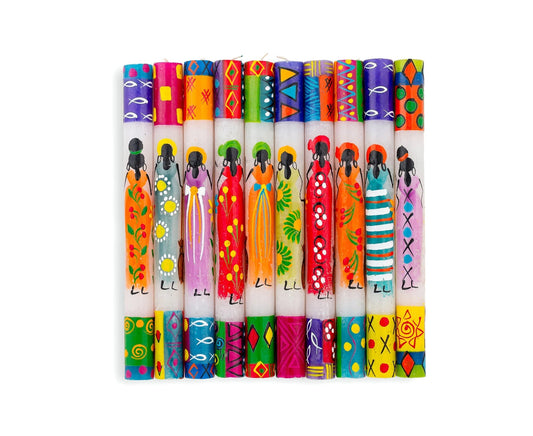 African Ladies Painted Candles