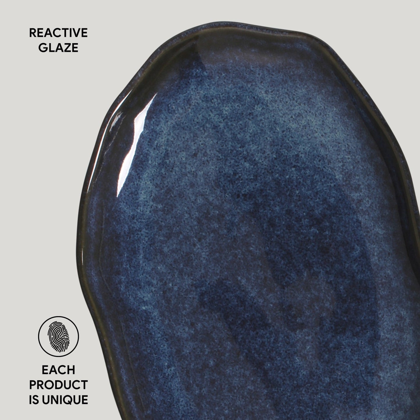 Shallow Bio Oval Platter Medium Set of 4