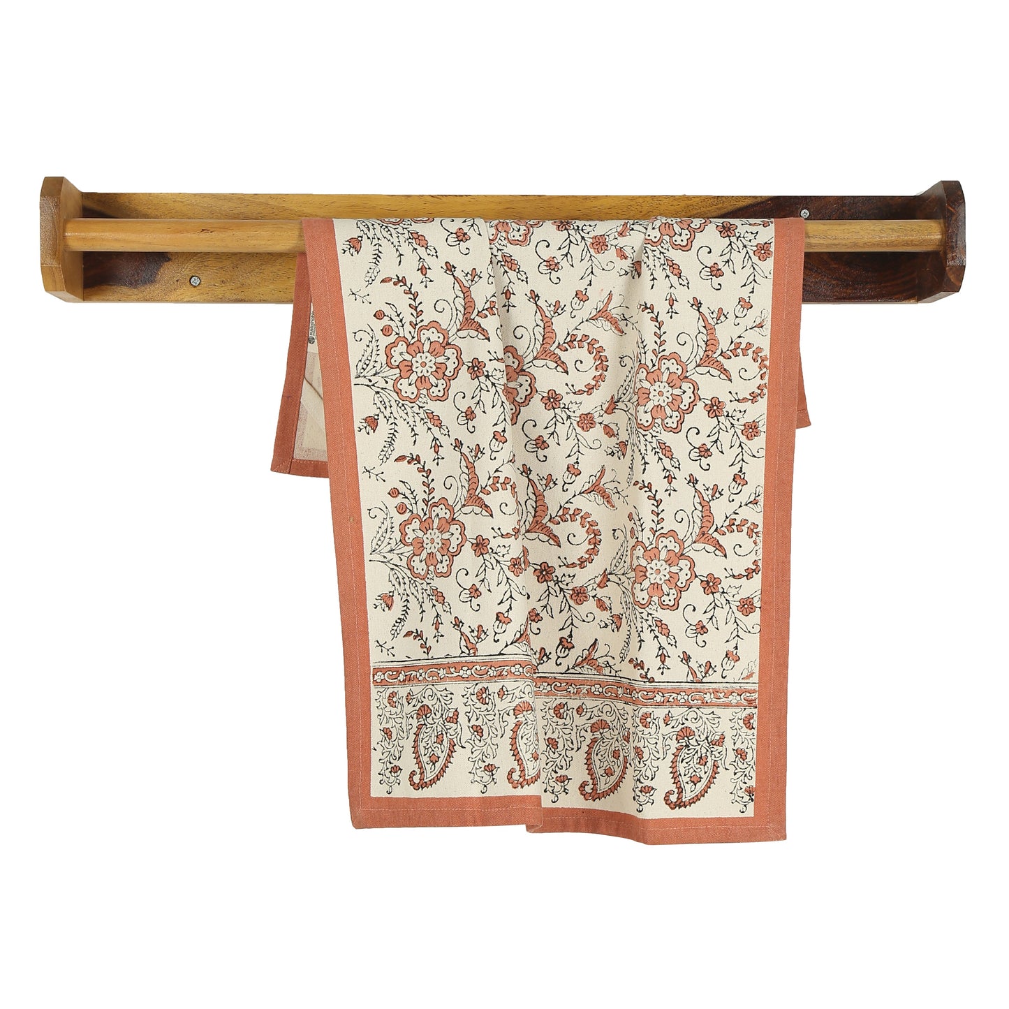 STREAMLINE - Set of 2. Hand Block Printed Kitchen Towels - Cotton - Fair Trade - Artisan Made