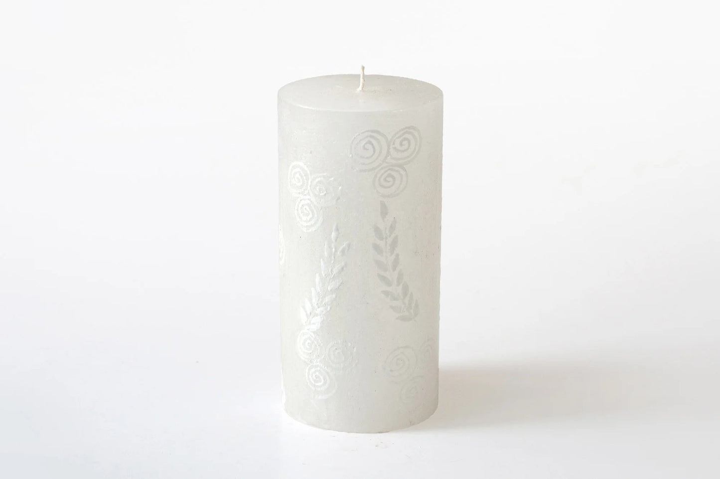 White on White Painted Candles