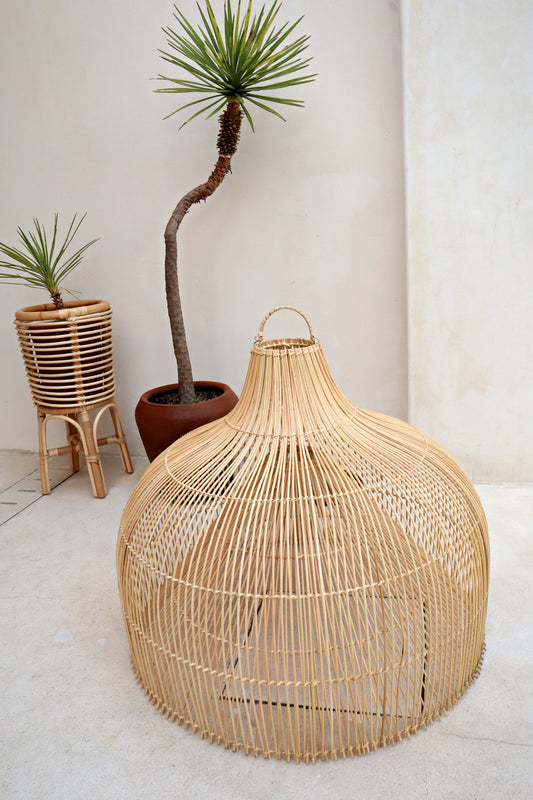 Sienna X-Large Dome Shape Rattan Pendant Light Fitting