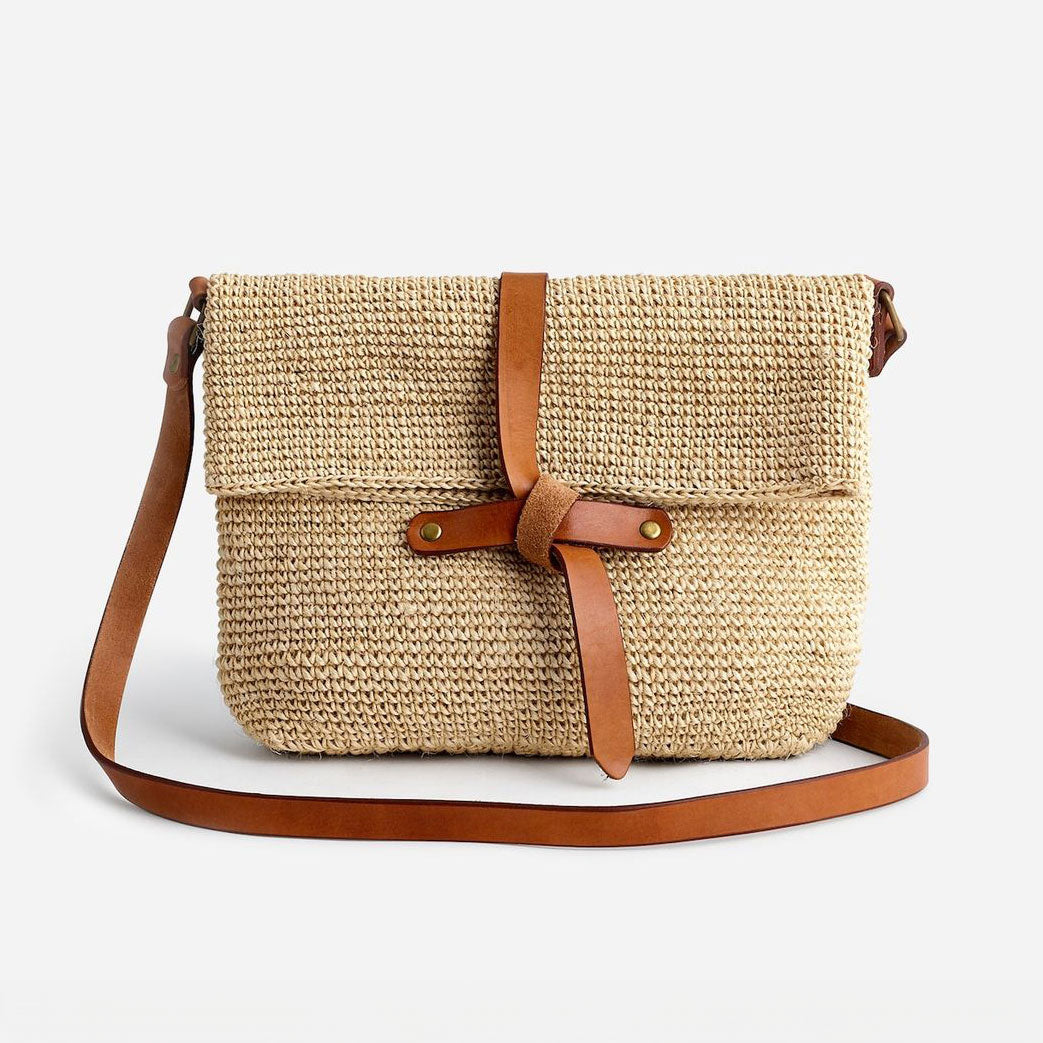 Carmen Woven Crossbody Bag | Natural