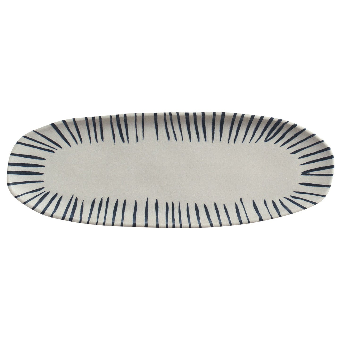 Shallow Organic Oval Platter Large Set of 4