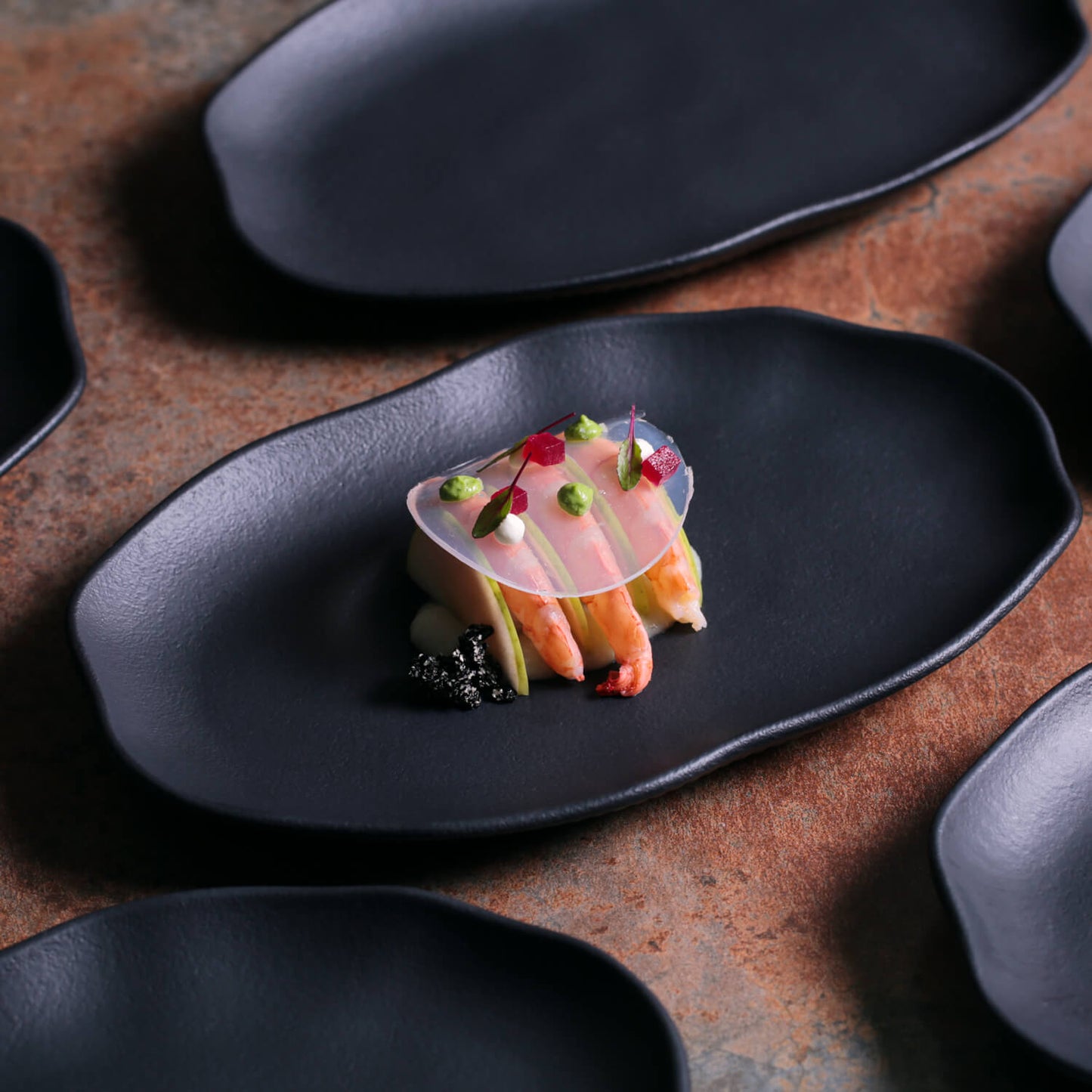 Shallow Bio Oval Platter Medium Set of 4