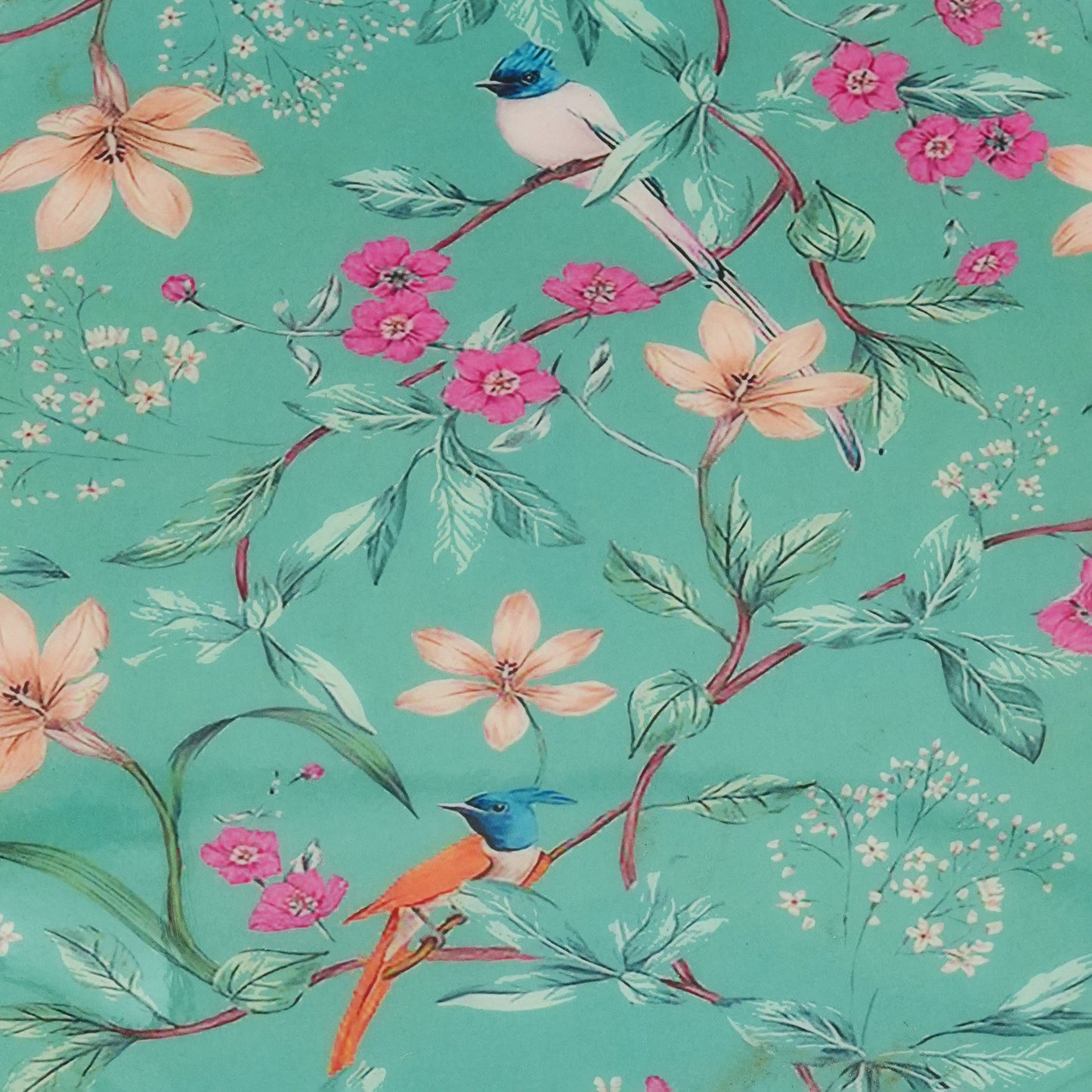 Aqua Flora Pedestal Cake Stand