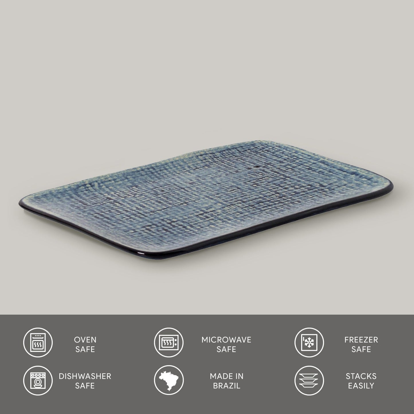 Rectangular Platter Juta Medium Set of 4