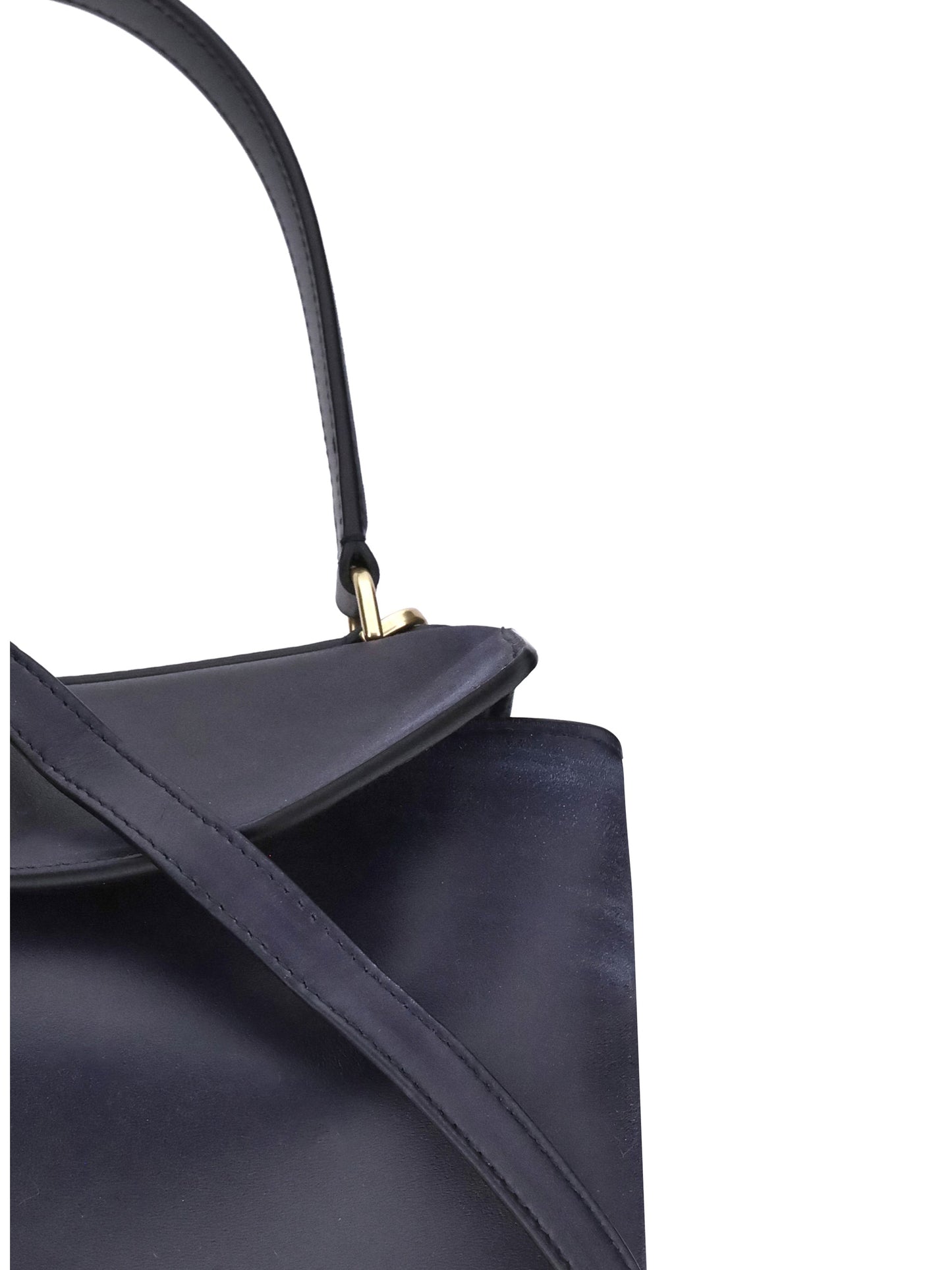 Balenciaga Women Rodeo Small Shoulder Bag In Used-Effect Leather