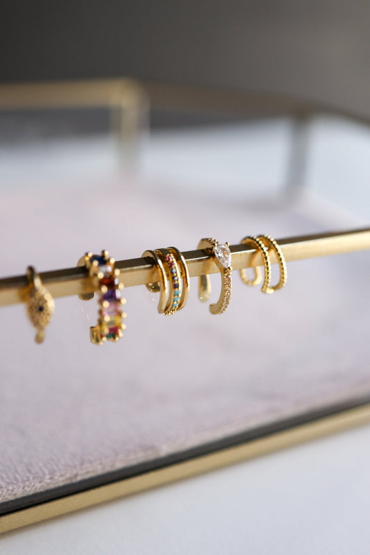 Ear Cuff 3 Row Multi