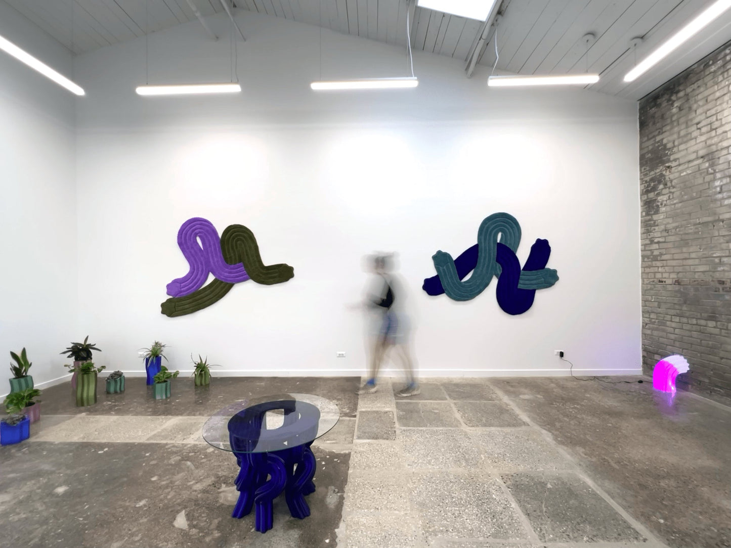 Entwine Rug Green + Purple