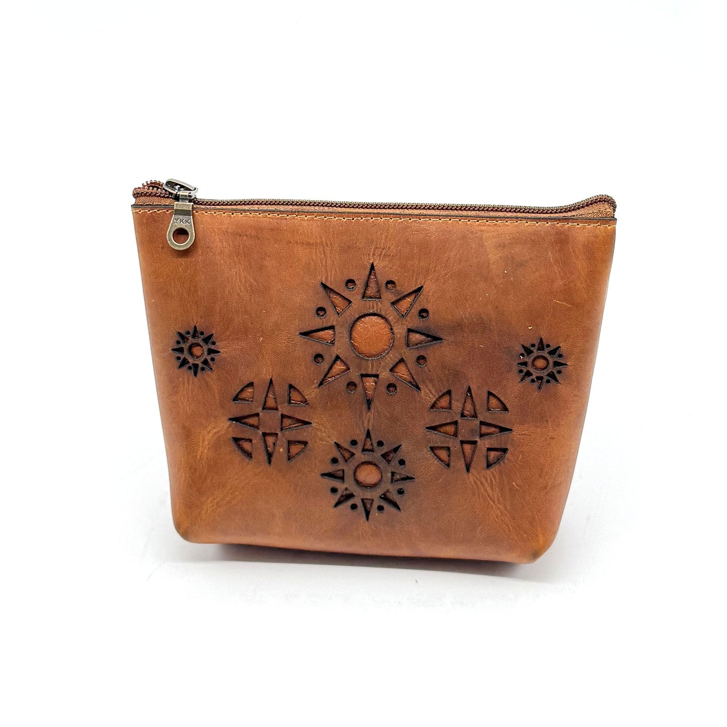 Sunrise Makeup Pouch in Cognac