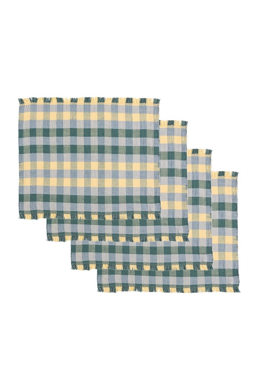 S/2 Cuadritos Teal Placemat