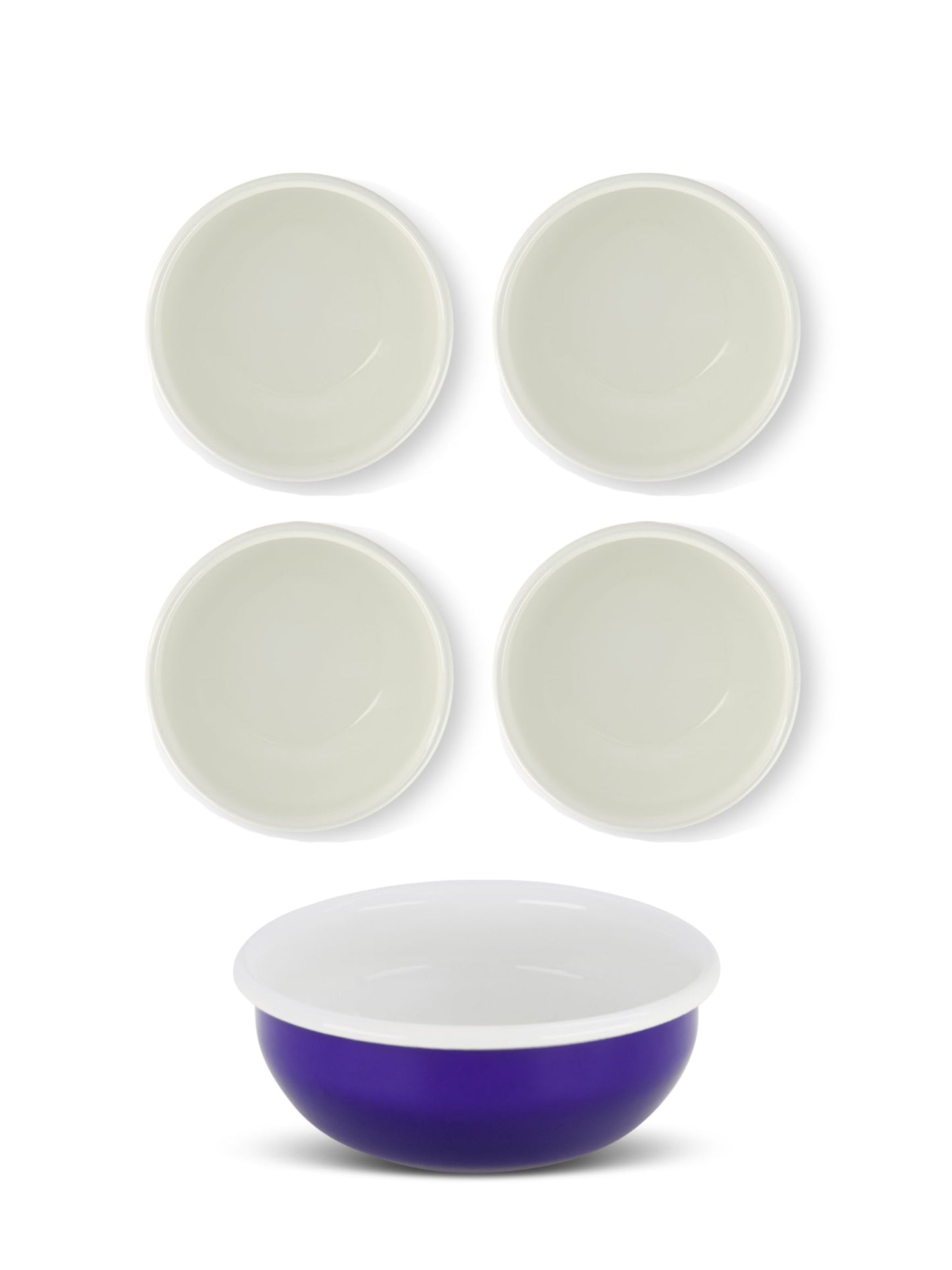 S/4 Enamel Cereal Bowl  - Two Tone