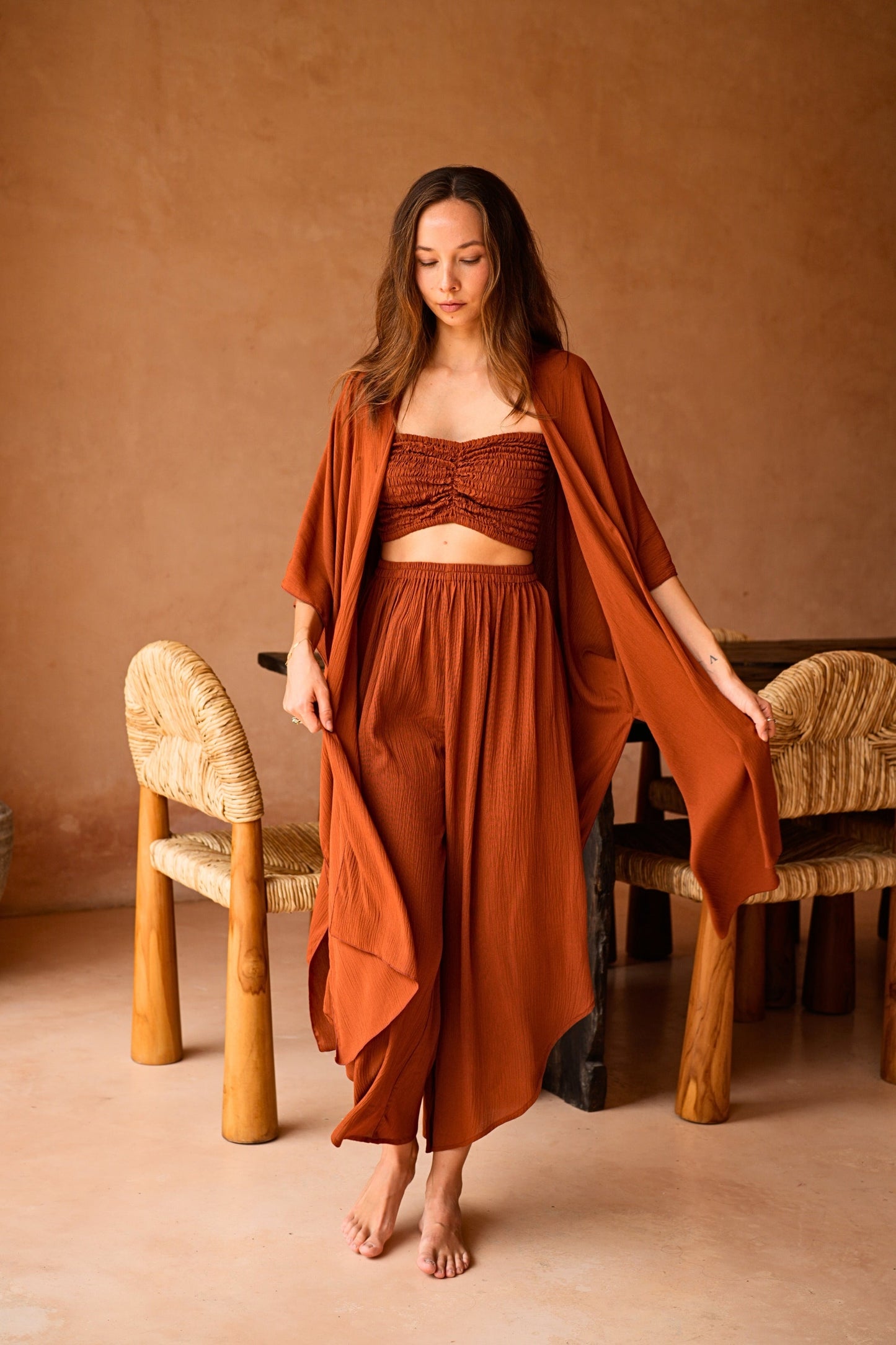 Kaia Flowy Kimono Wrap Duster