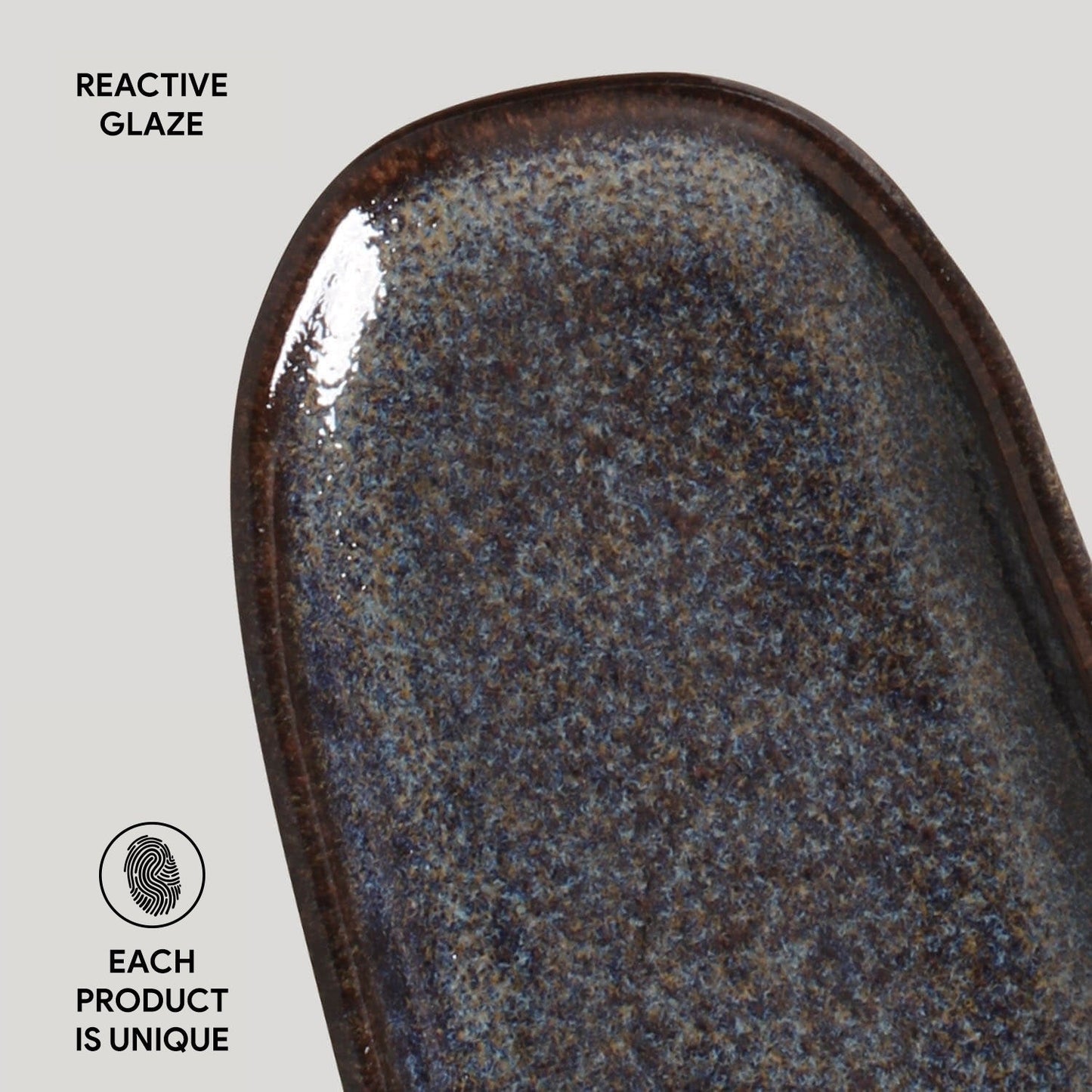 Shallow Organic Oval Platter Mini Set of 4