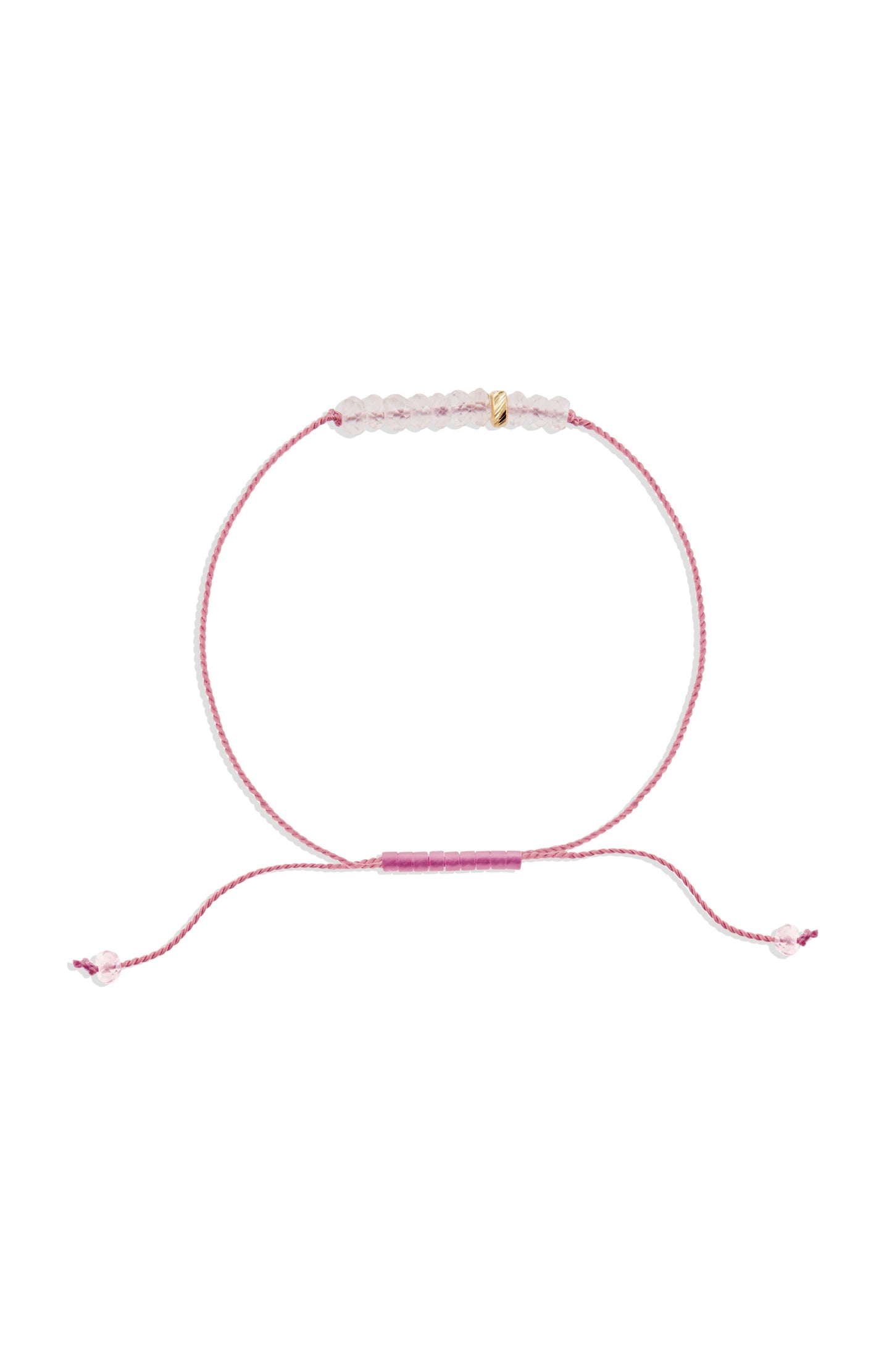 The Energy Project Bracelet – Love With Rose Quartz & Solid 14K Gold Bead