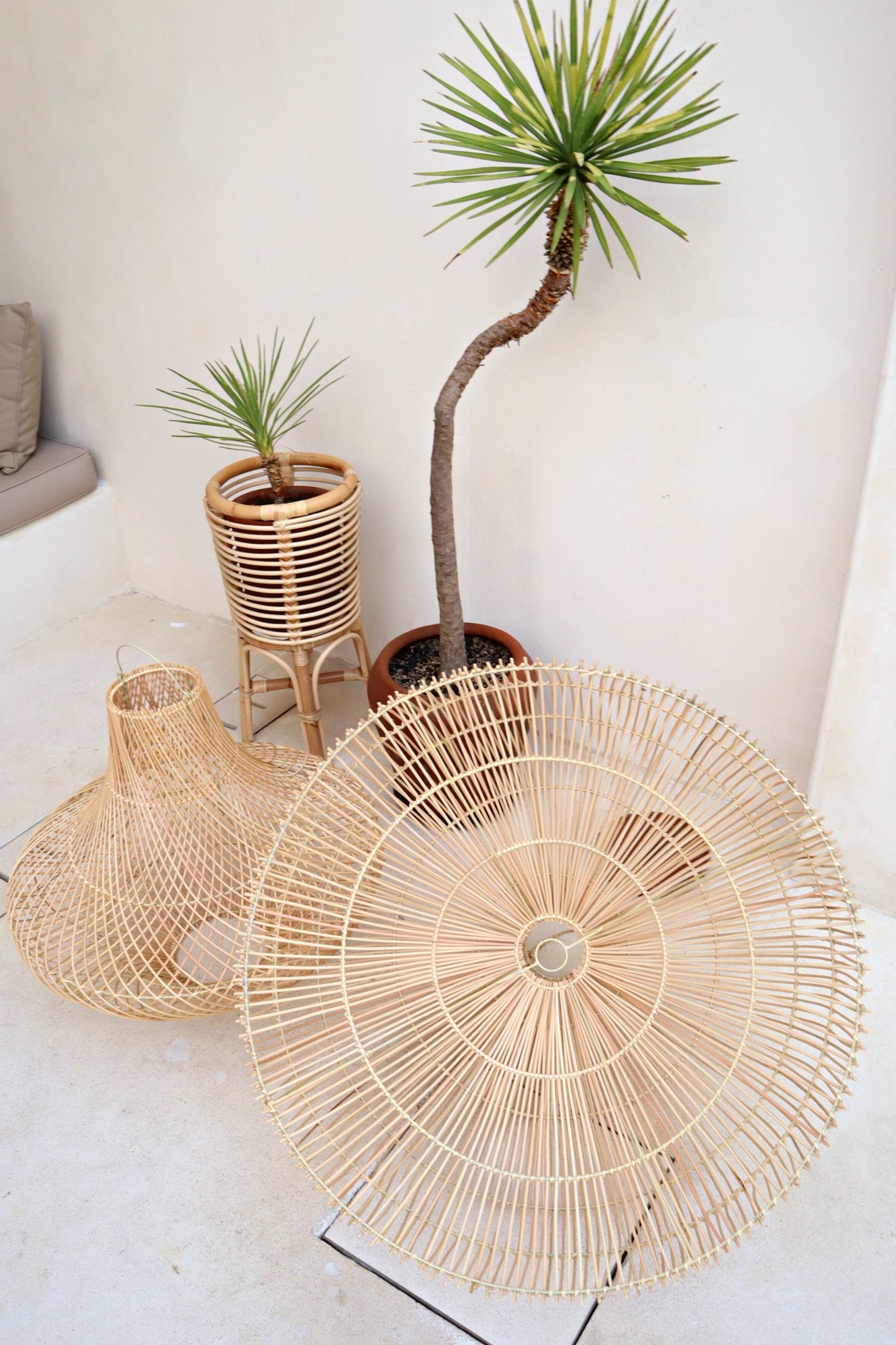 Sienna X-Large Dome Shape Rattan Pendant Light Fitting