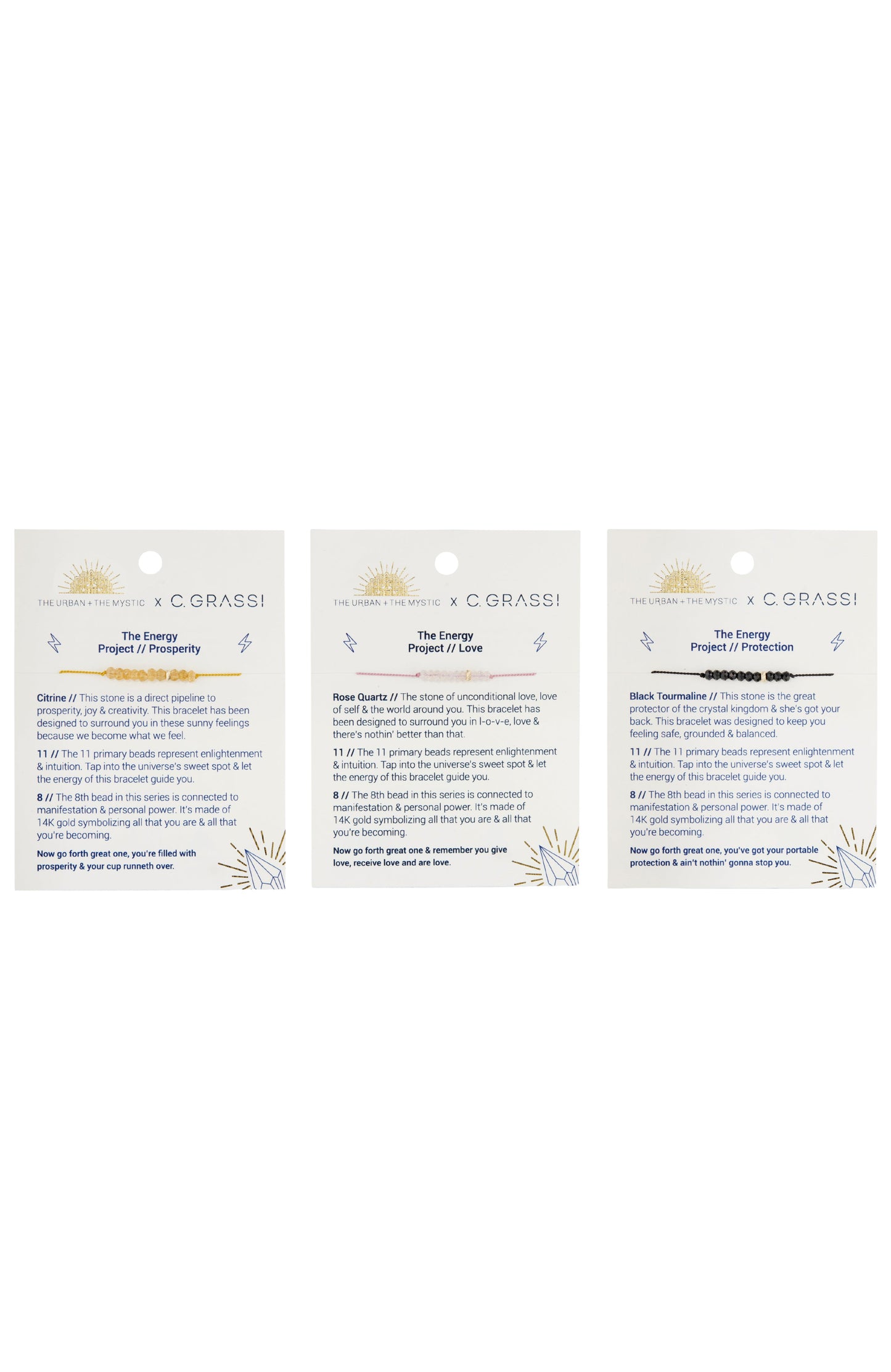 The Energy Project Bracelet – Protection With Black Tourmaline & Solid 14K Gold Bead