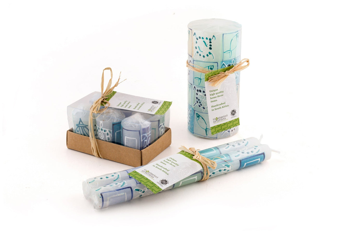 Arniston Beach Painted Candles