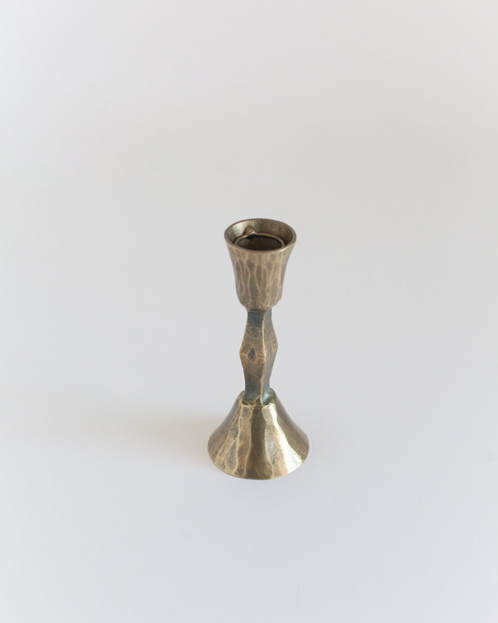 S/2 Low Diamond Candlestand - Brass Finish