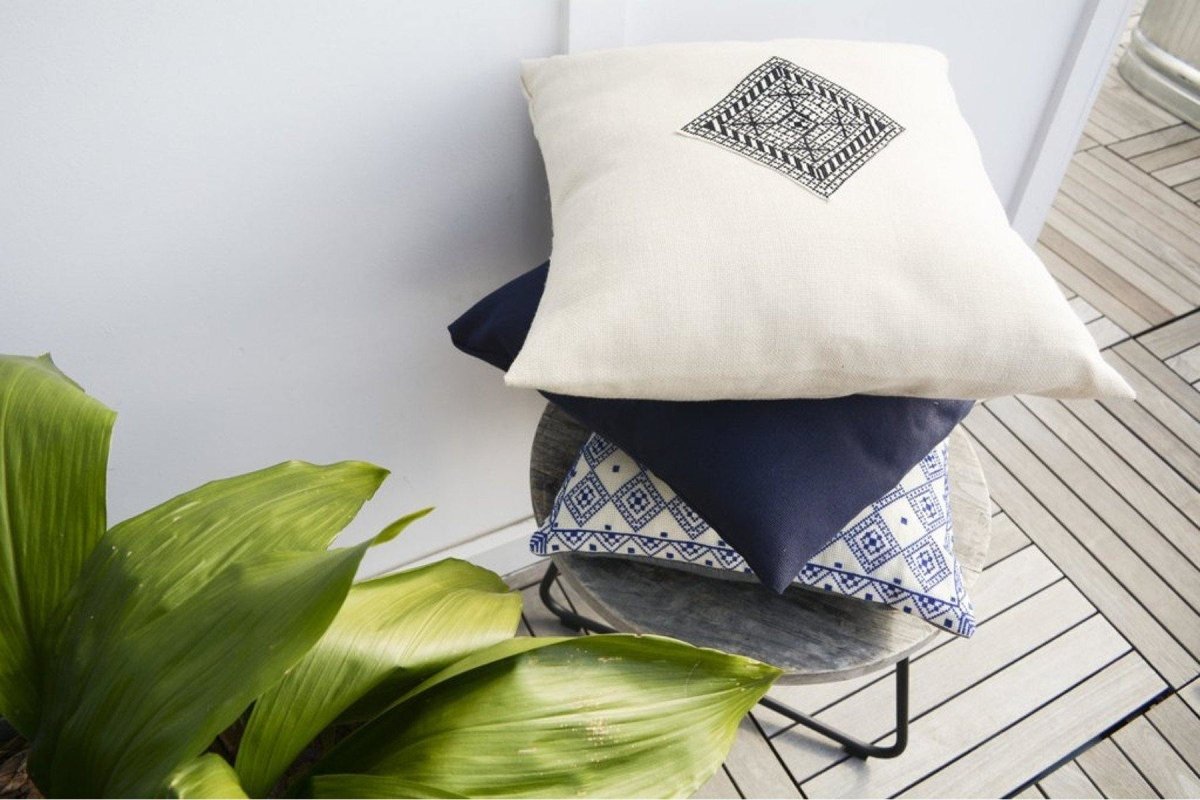 Diamond Pillow Cover - Cream