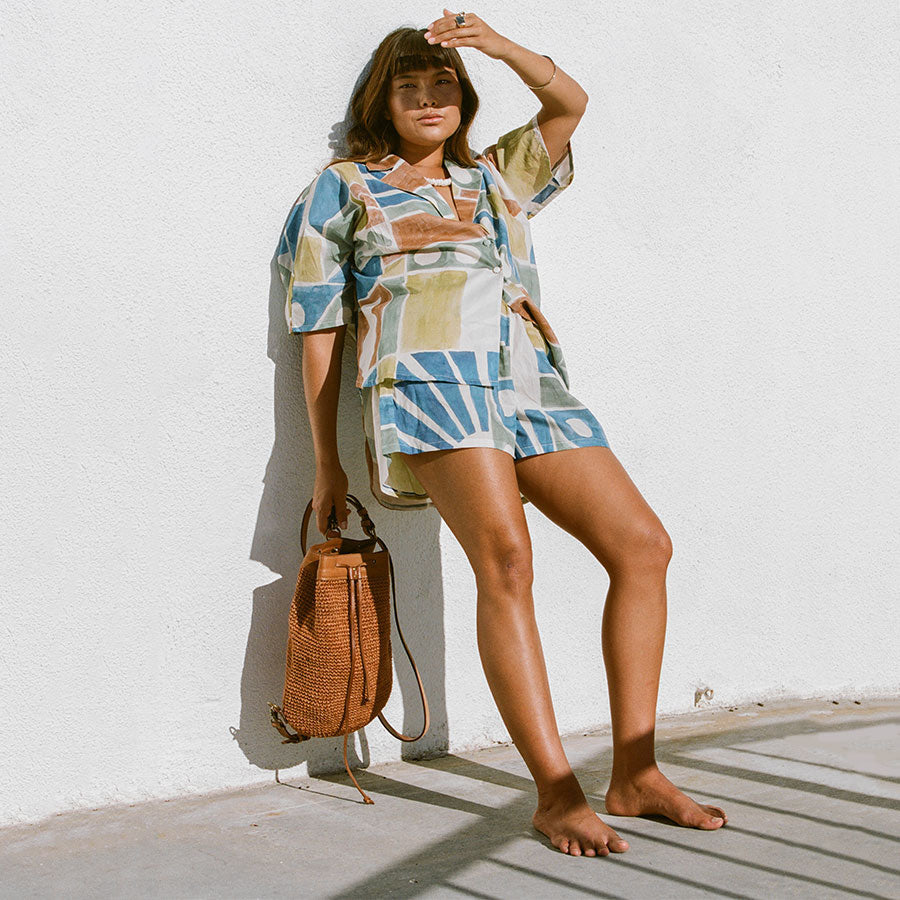 Transito Woven Mini Backpack | Orange